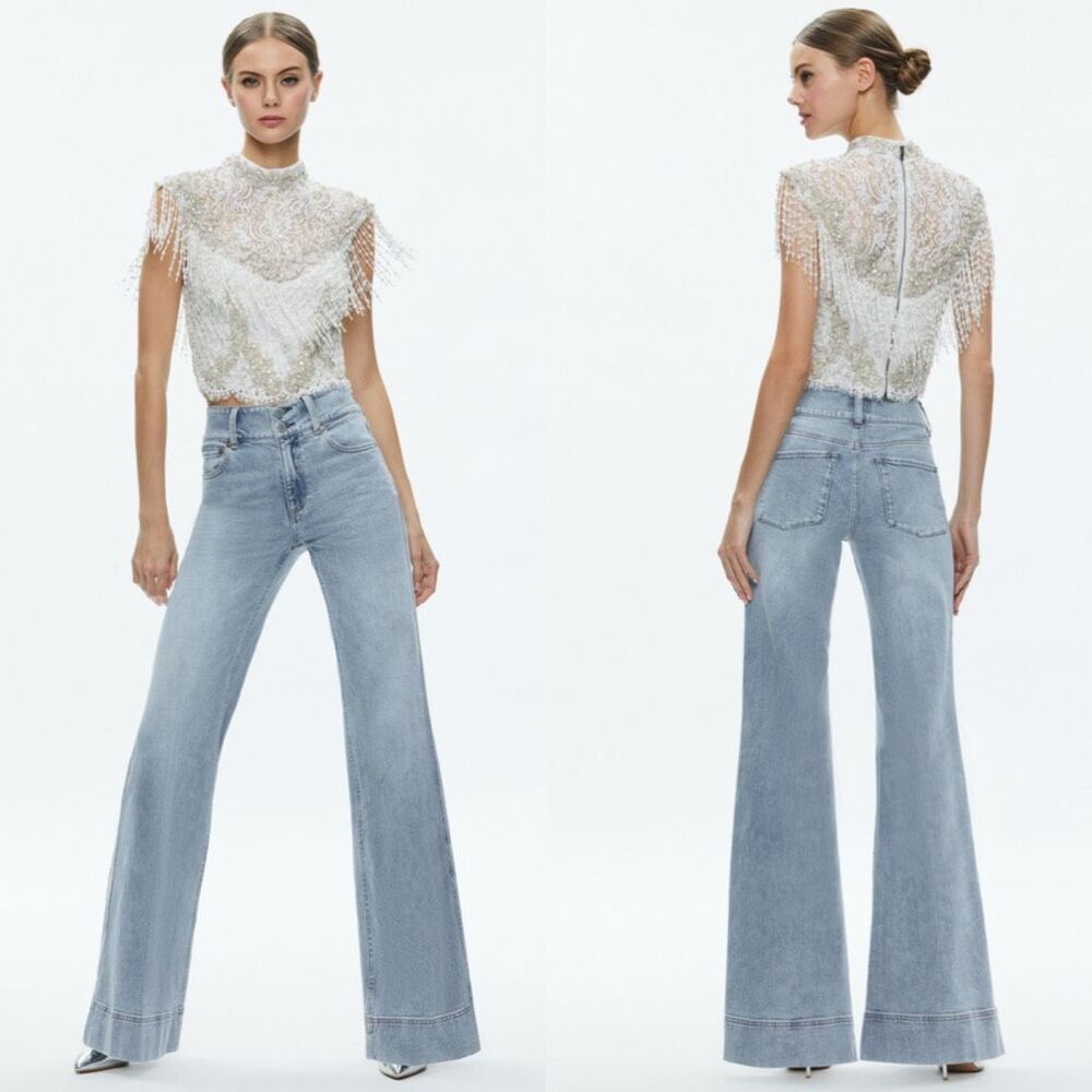Alice + Olivia Pria Embellished Top